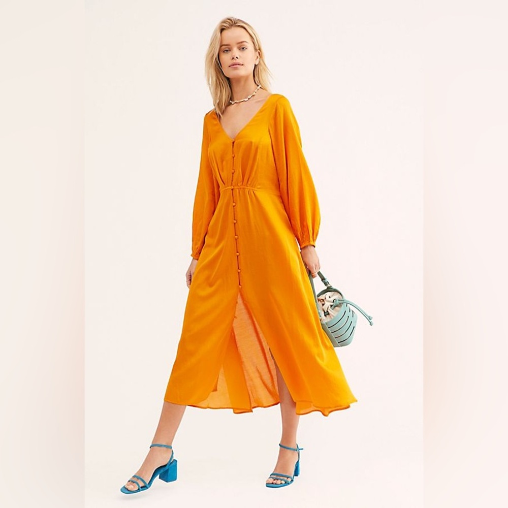 Free People Later Days Midi Dress